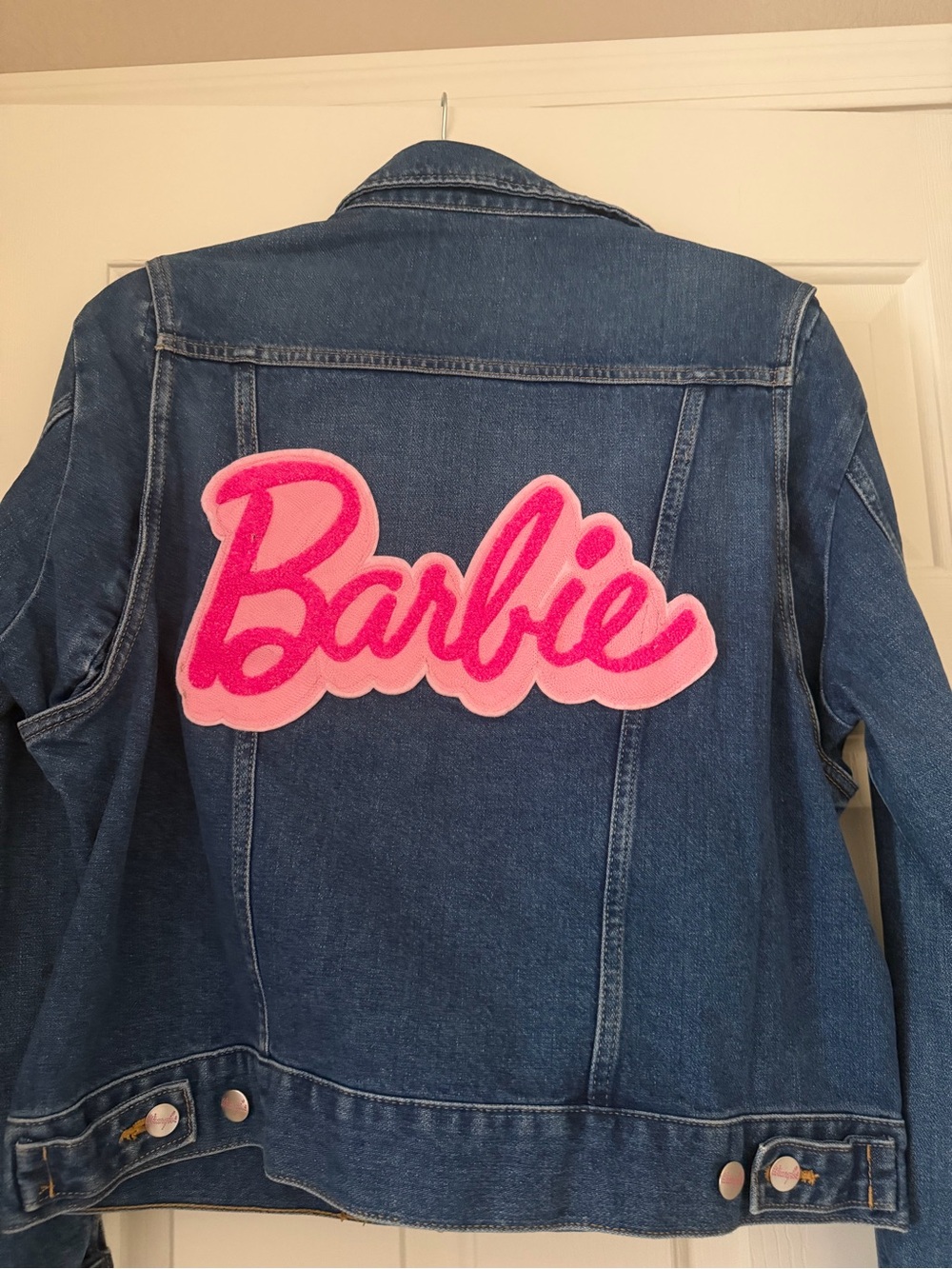 Wrangler x Barbie Denim Jacket Women’s M | Pink Logo Western
